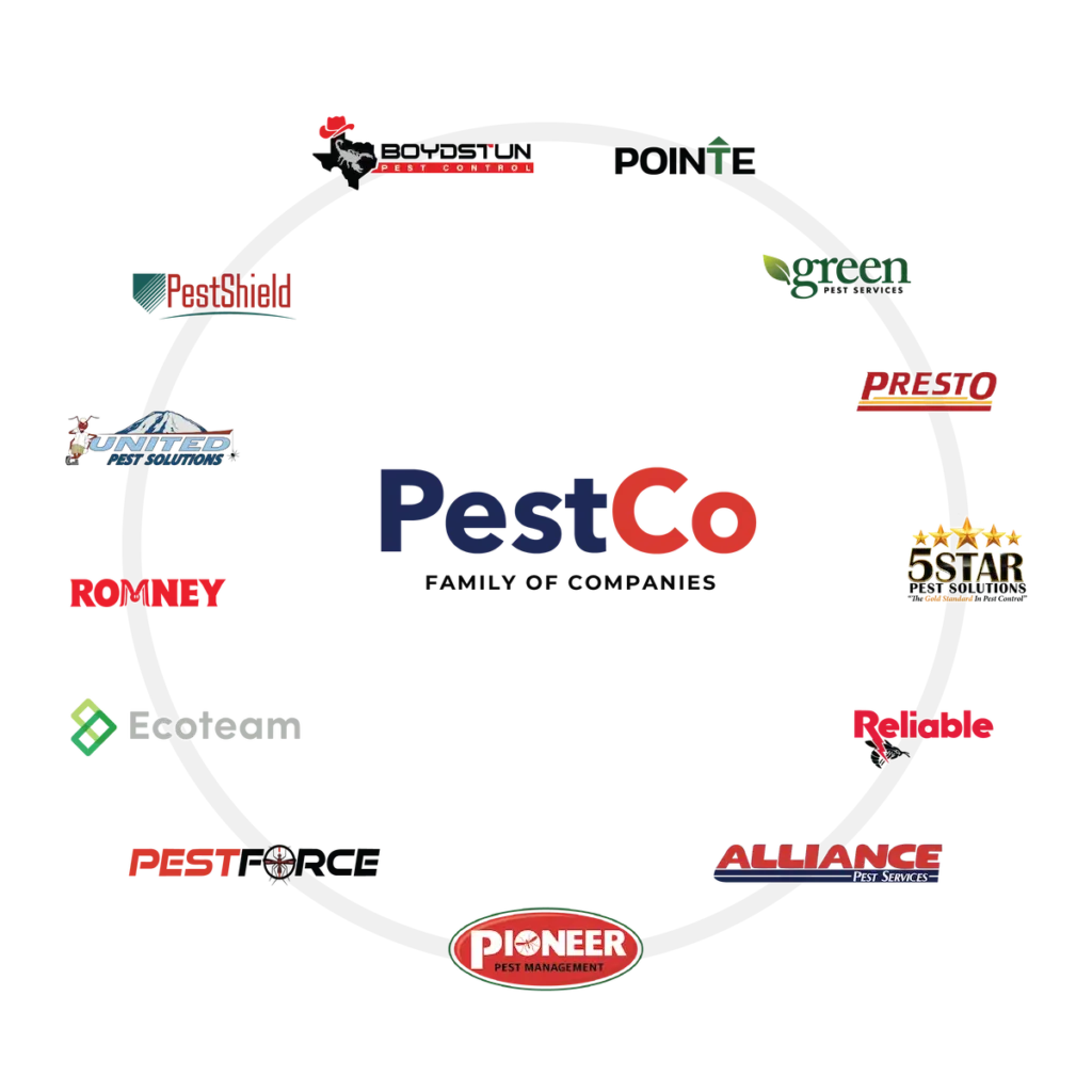 All the pest control companies under the Pestco Brand