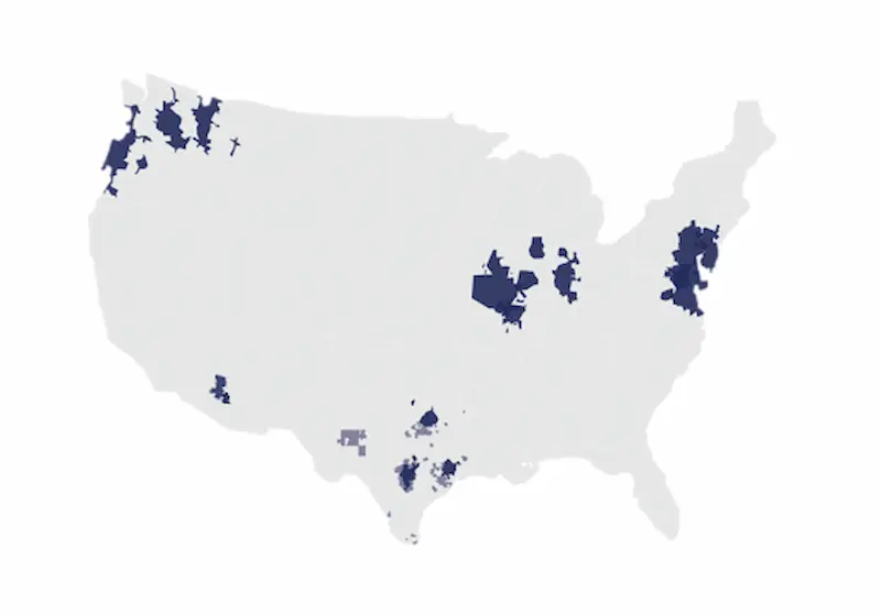 Map of all Pestco owned Pest Control Companies in the US